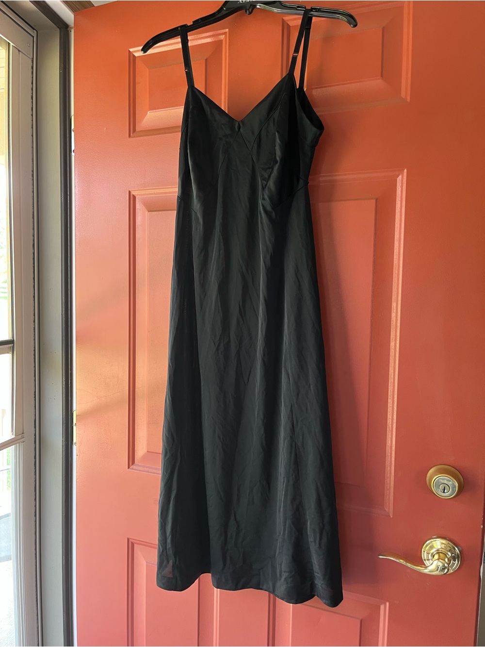 Vintage Classic Black Slip Dress with Spaghetti Straps